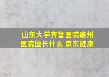 山东大学齐鲁医院德州医院擅长什么 京东健康